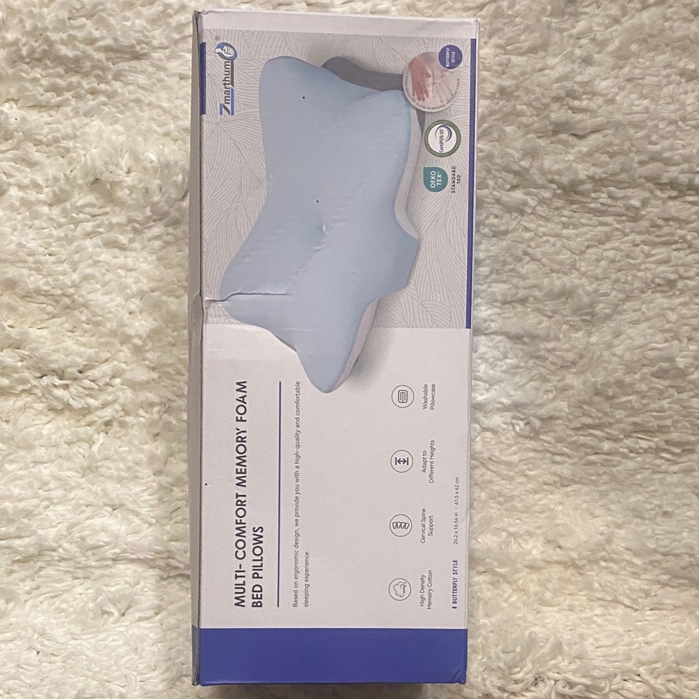 Multi-Comfort Memory Foam Pillow - Blue